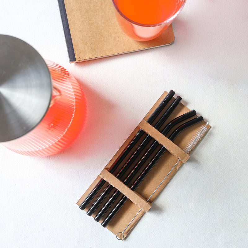 Reusable Glass Straw Set of 4