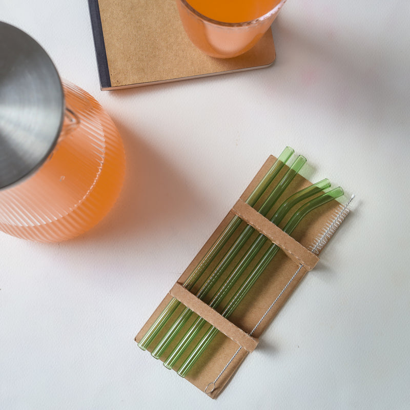 Glass Drinking Straw Set of 4