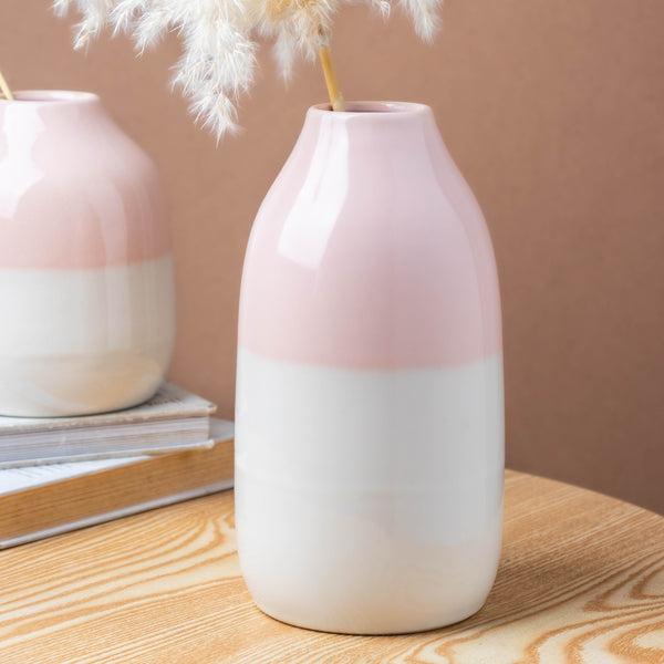 Pink Flower Vase - Flower vase for home decor, office and gifting | Home decoration items