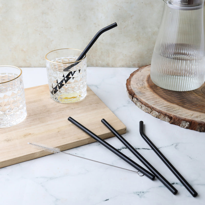 Reusable Glass Straw Set of 4