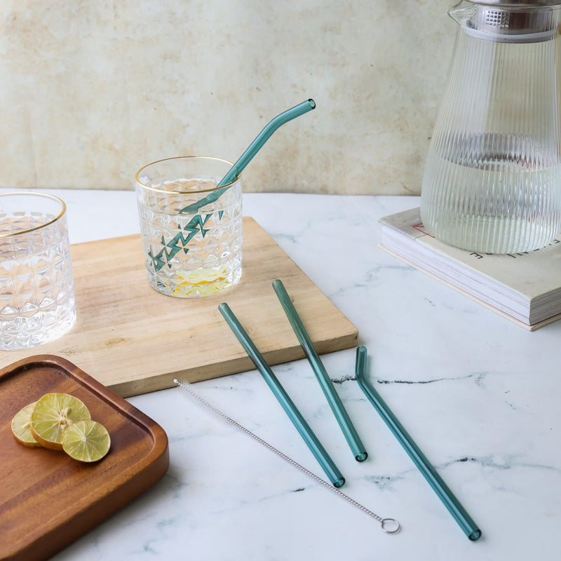 Glass Straw Set of 4