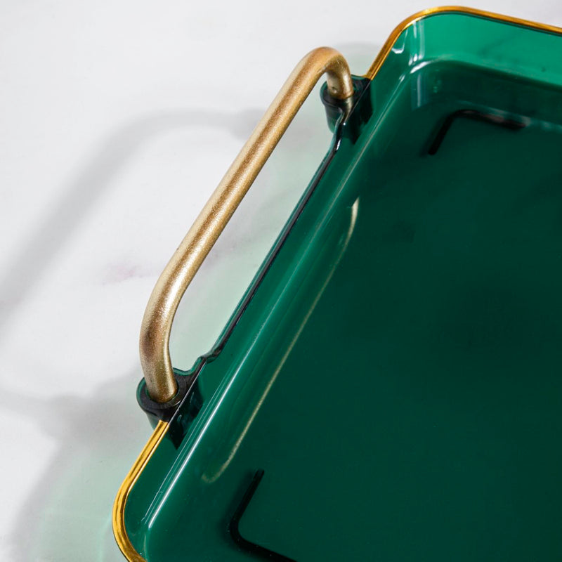 Emerald Charm Tray And Bowl Set Of 7 - Serving bowls, small glass bowls, snack serving bowls, section bowls, fancy serving bowls | Bowls for dining table & home decor