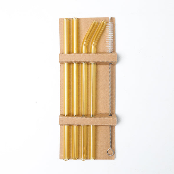 Glass Drinking Straw Set of 4