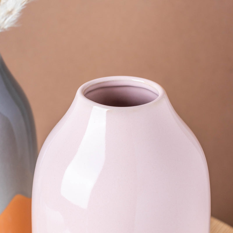 Dual Toned Flower Vase - Ceramic flower vase for home decor, office and gifting | Room decoration items