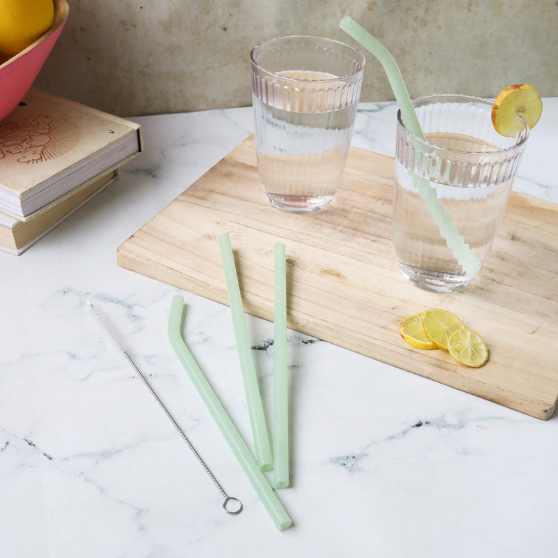 Glass Straw Set of 4