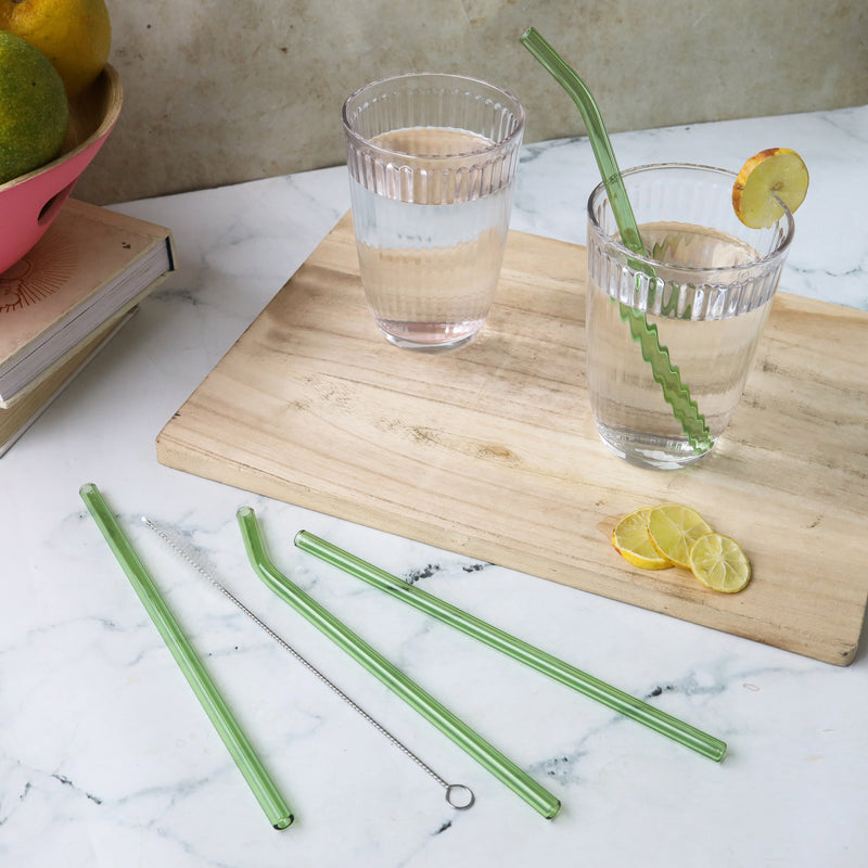Glass Drinking Straw Set of 4
