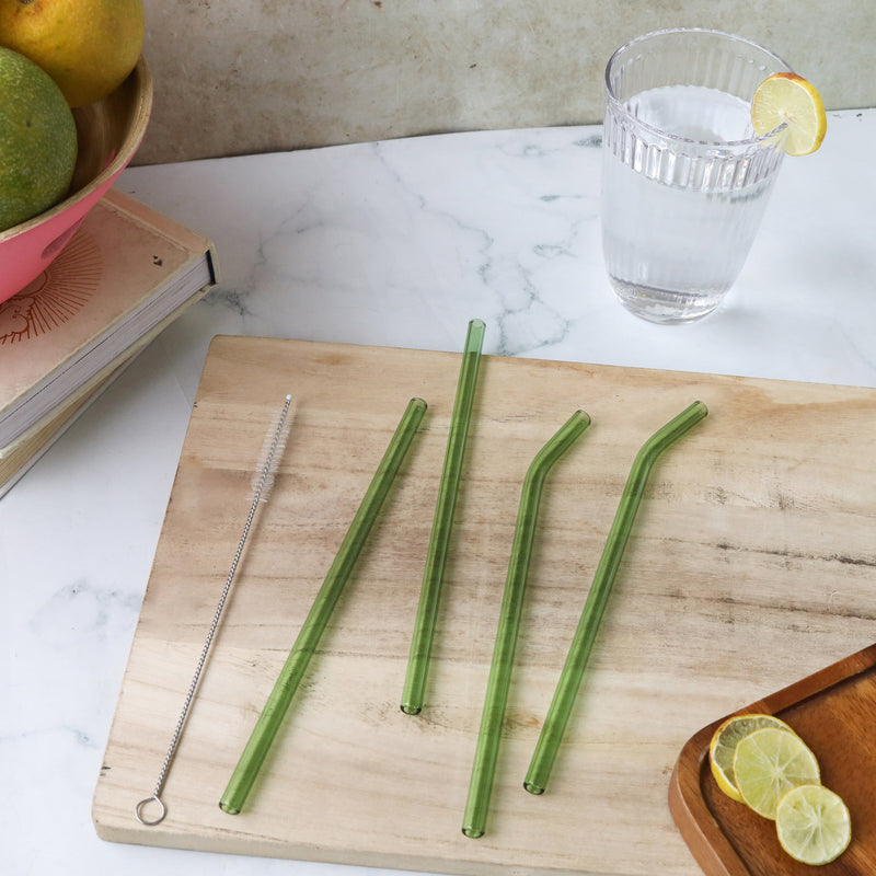 Glass Drinking Straw Set of 4