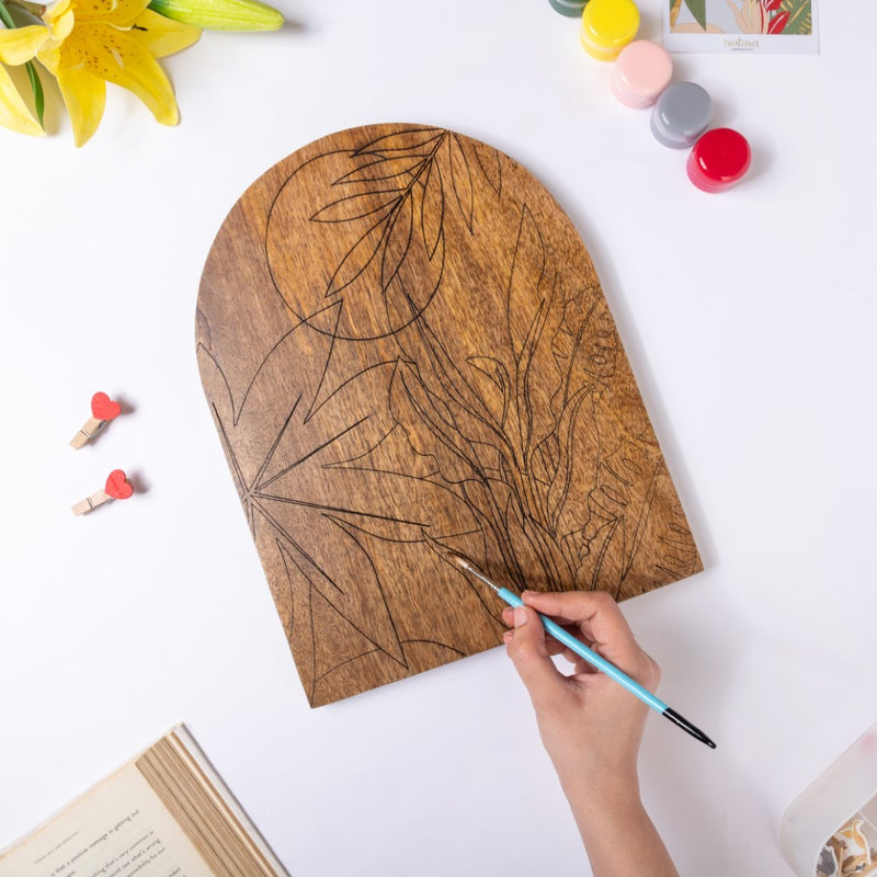 Tropical Flora Wooden DIY Paint Kit 13x10 Inch