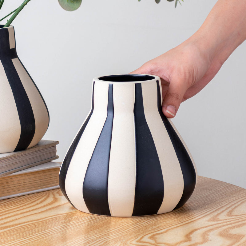 Matte Textured Vase - Flower vase for home decor, office and gifting | Home decoration items