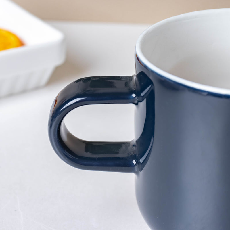 Viorel Prussian Blue Ceramic Cup 250 ml- Tea cup, coffee cup, cup for tea | Cups and Mugs for Office Table & Home Decoration