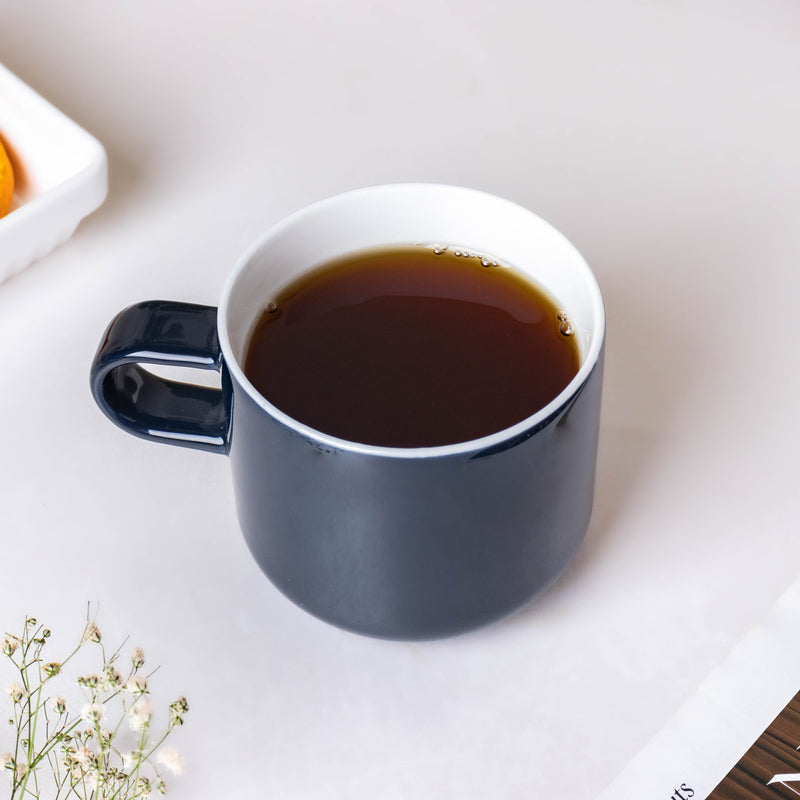 Viorel Prussian Blue Ceramic Cup 250 ml- Tea cup, coffee cup, cup for tea | Cups and Mugs for Office Table & Home Decoration