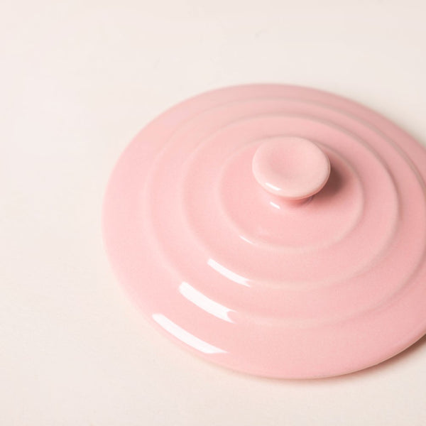 Mini Ceramic Bowl With Lid Pink 220ml