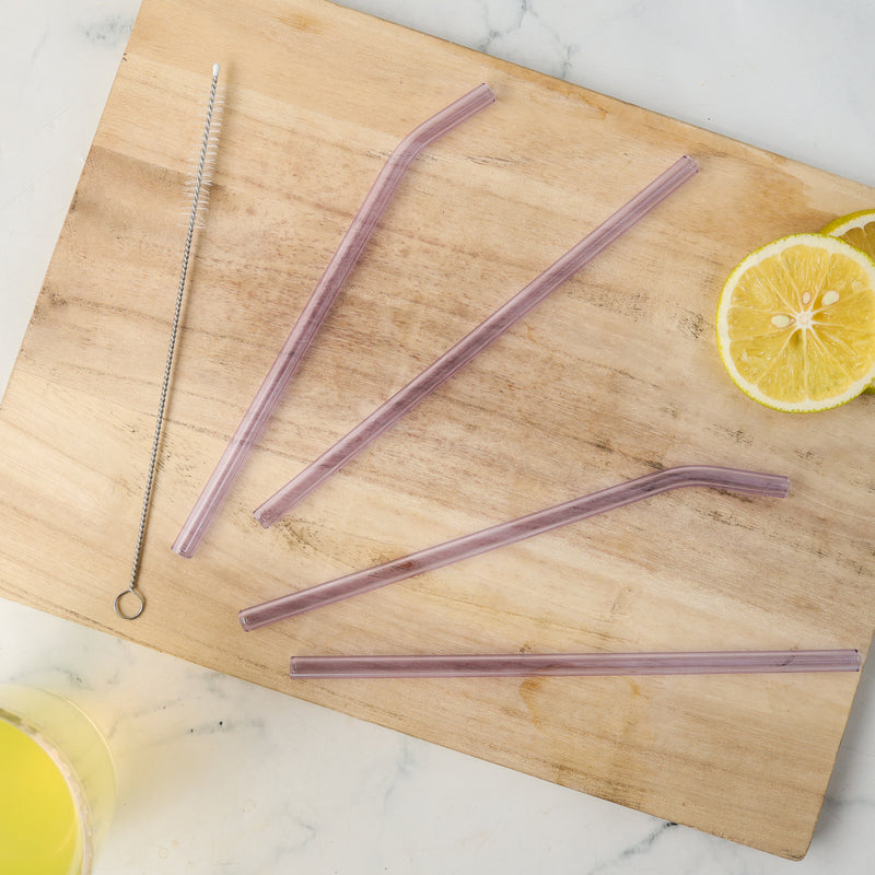 Reusable Glass Straw Set of 4
