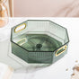 Seraphina Octagonal Ribbed Rotating Tray Green 10 Inch