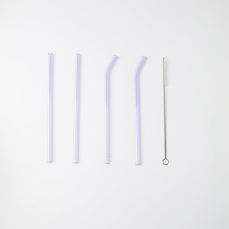 Reusable Glass Straw Set of 4