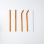 Assorted Glass Straw Set of 4