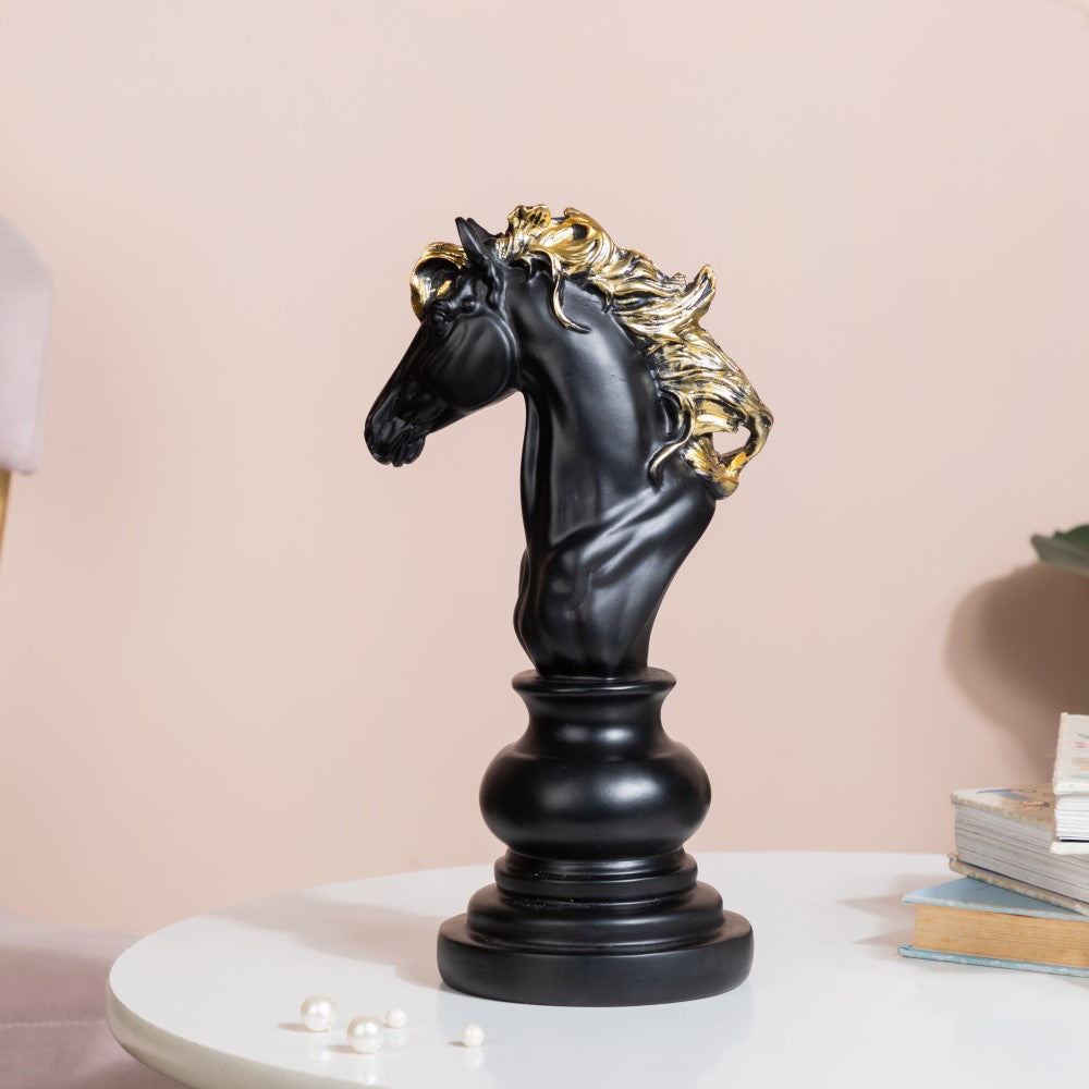 Chrome horse chess piece