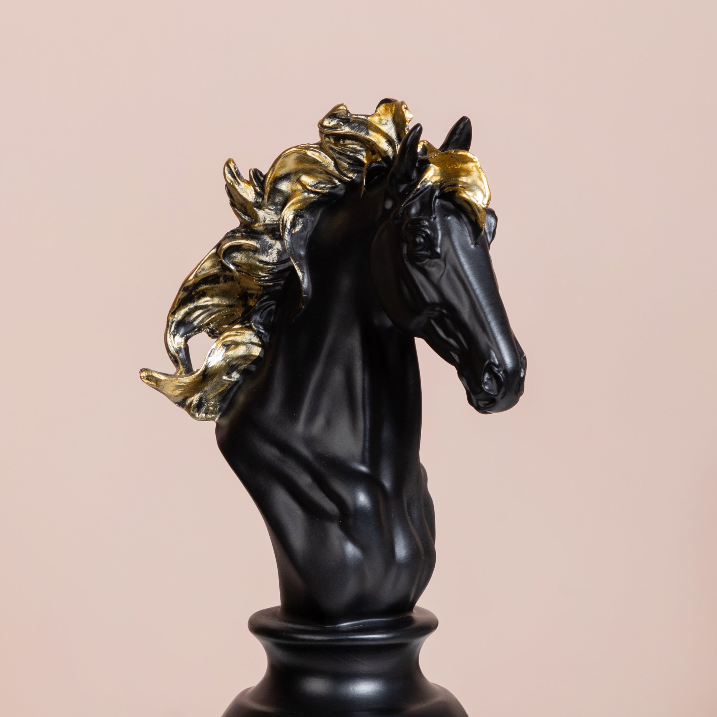 Chrome horse chess piece