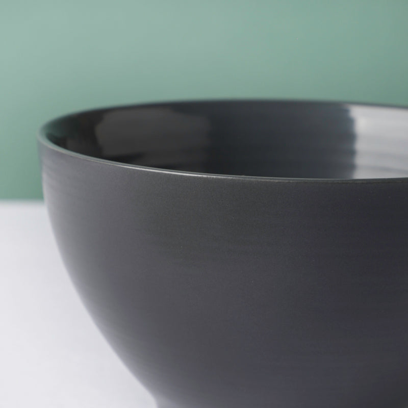 Adora Glossy Soup Bowl Black 500ml - Bowl, soup bowl, ceramic bowl, snack bowls, curry bowl, popcorn bowls | Bowls for dining table & home decor