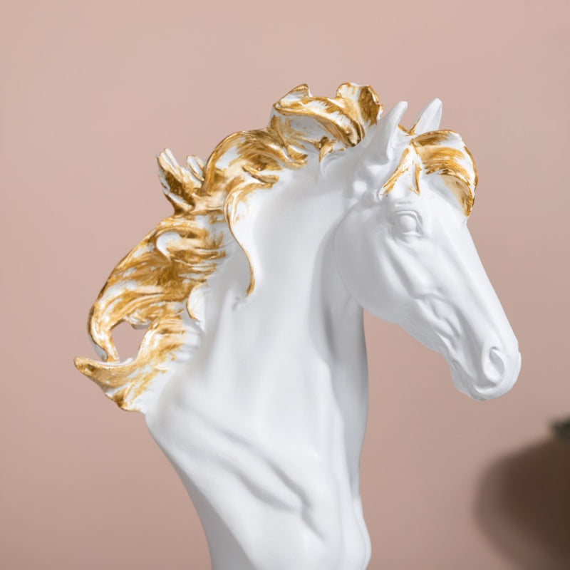 Knight Horse Chess Piece Decor White 10 Inch - Showpiece | Home decor item | Room decoration item