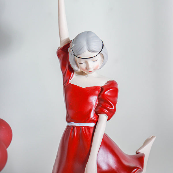 Girl With Balloons Showpiece - Showpiece | Home decor item | Room decoration item