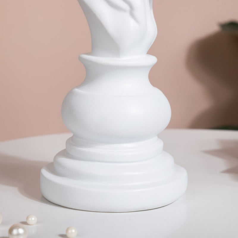 Knight Horse Chess Piece Decor White 10 Inch - Showpiece | Home decor item | Room decoration item