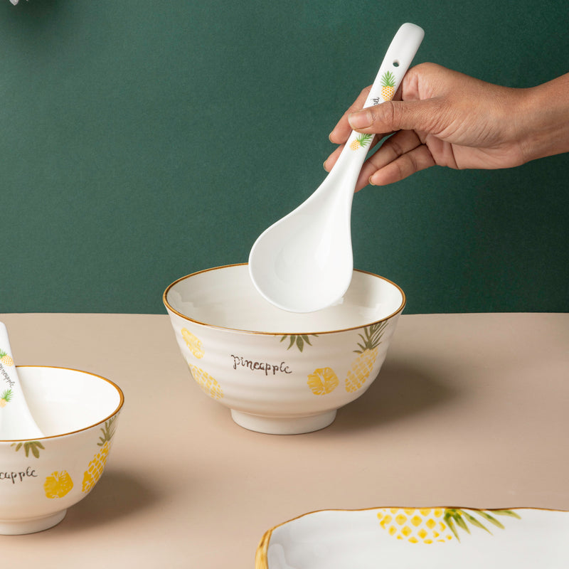 Pineapple 16 piece Soup Set For 4