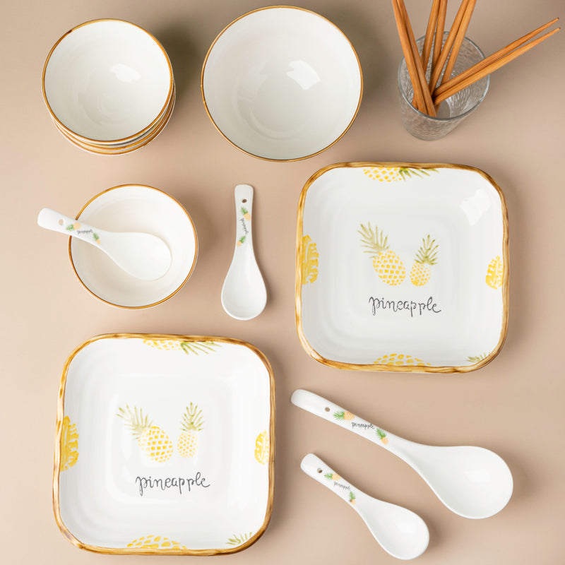 Pineapple 16 piece Soup Set For 4