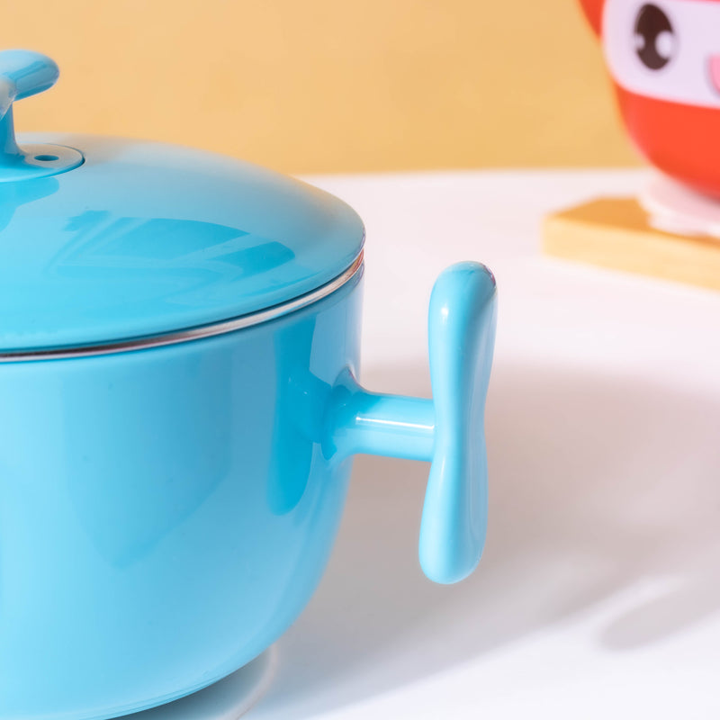 Tellytubby Stay Warm Steel Bowl With Suction Base Blue 300 ml - Kids Lunch Box