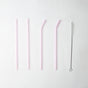 Assorted Glass Straw Set of 4