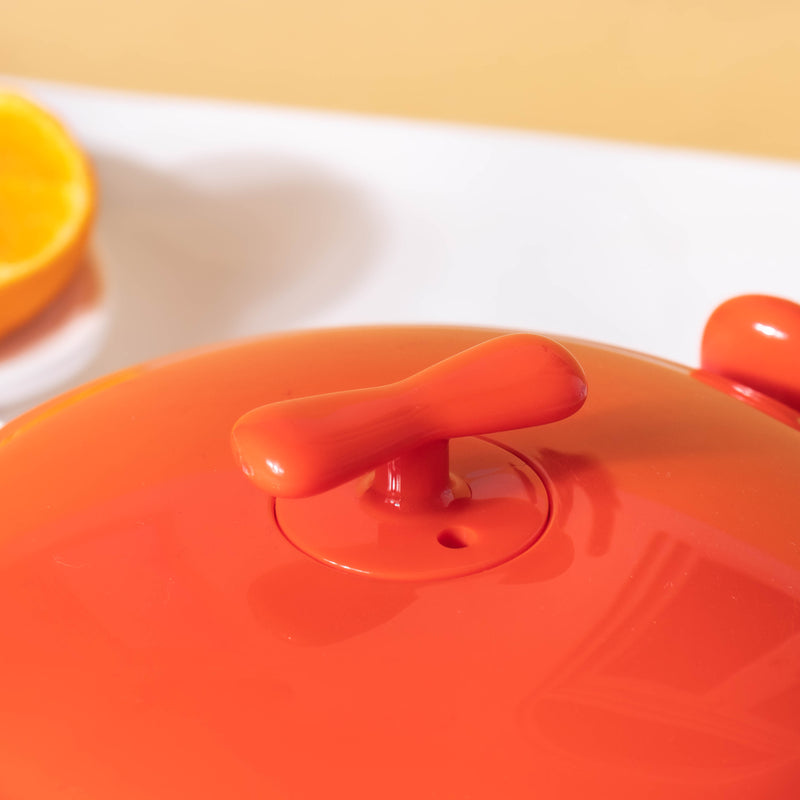 Airtight Stay Warm Steel Bowl With Suction Base Red 300 ml - Kids Lunch Box