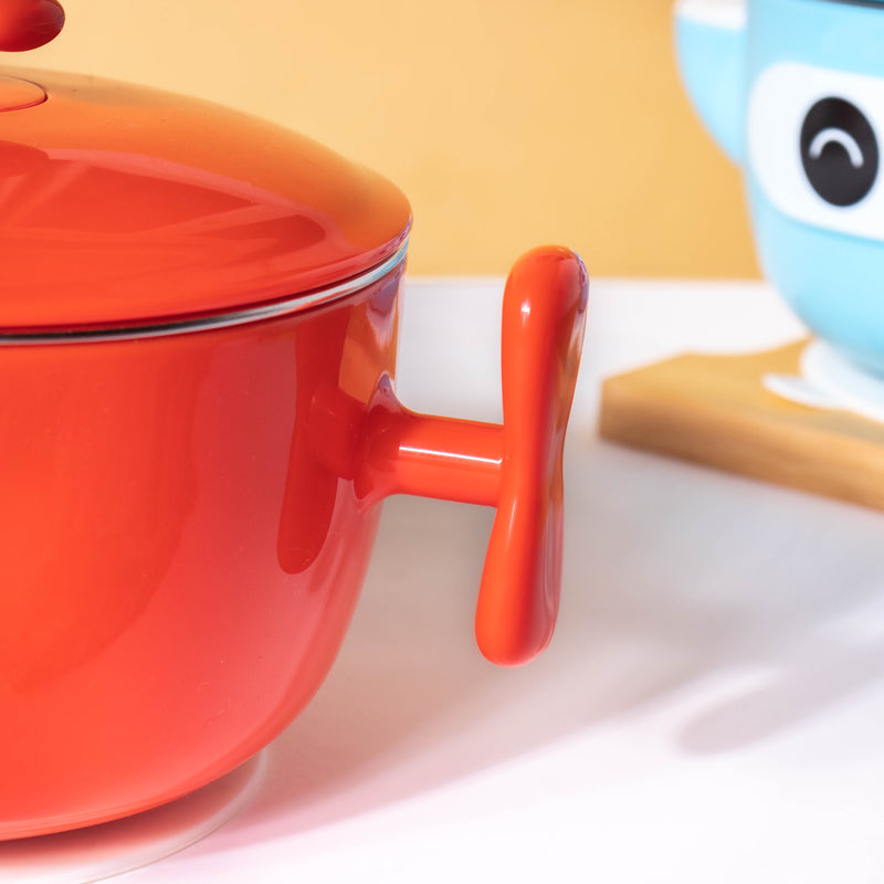 Airtight Stay Warm Steel Bowl With Suction Base Red 300 ml - Kids Lunch Box