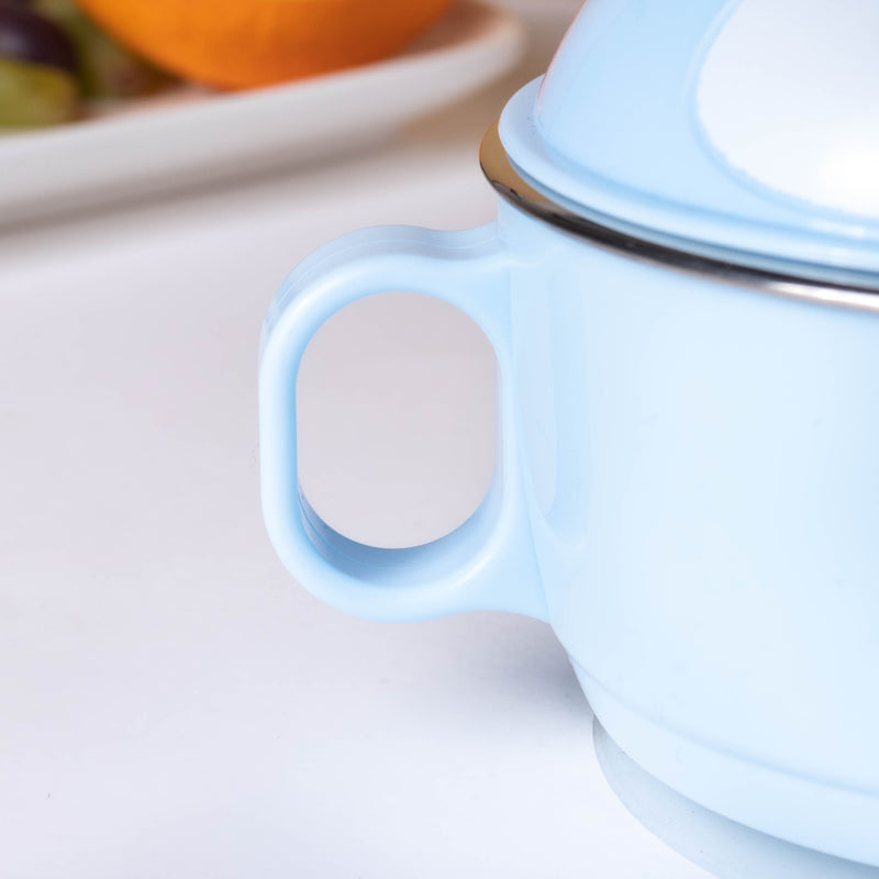 Penguin Feeding Steel Bowl With Anti-Slip Base Blue 400 ml - Kids Lunch Box