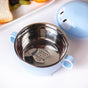 Penguin Feeding Steel Bowl With Anti-Slip Base Blue 400 ml - Kids Lunch Box