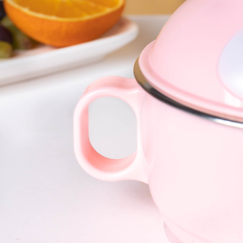 Penguin Feeding Steel Bowl With Anti-Slip Base Pink 400 ml - Kids Lunch Box