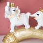 Elephant Family Decorative Showpiece White 12 X 7 Inch - Showpiece | Home decor item | Room decoration item