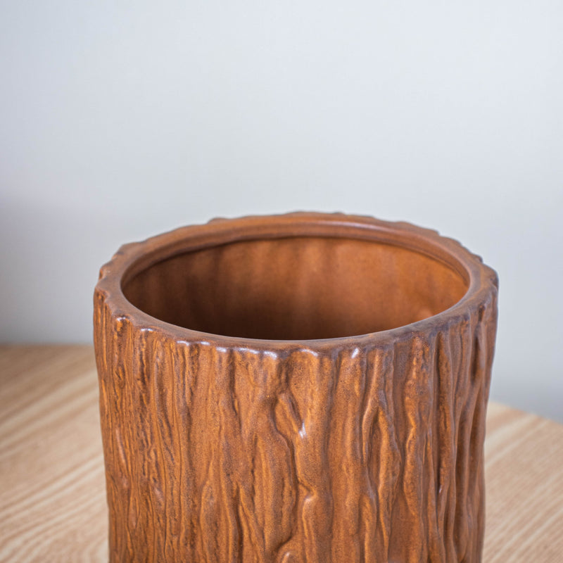 Bark Caramel Vase - Flower vase for home decor, office and gifting | Home decoration items