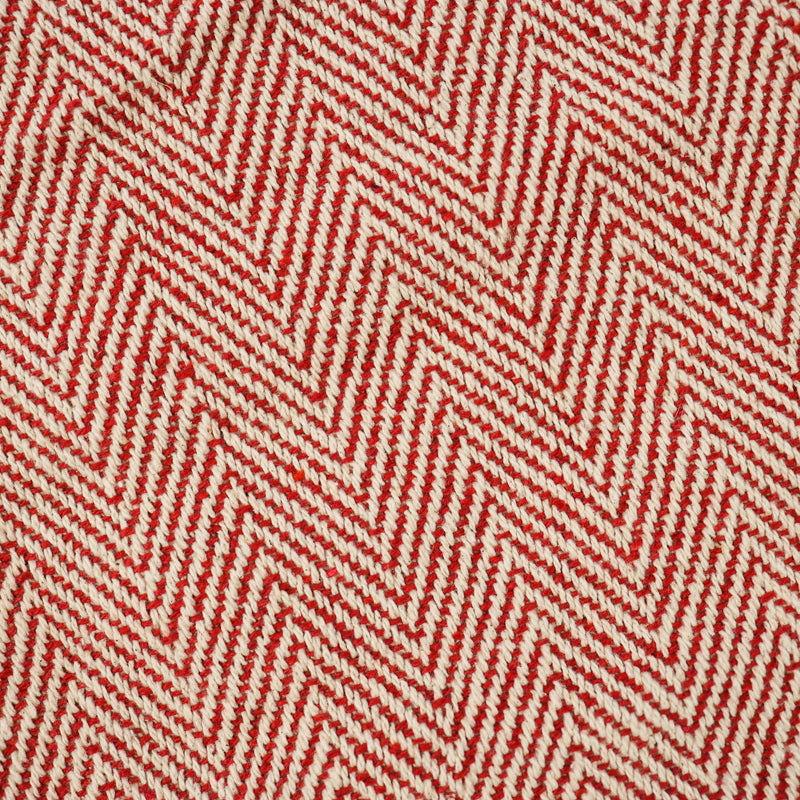 Chevron Cotton Throw Red