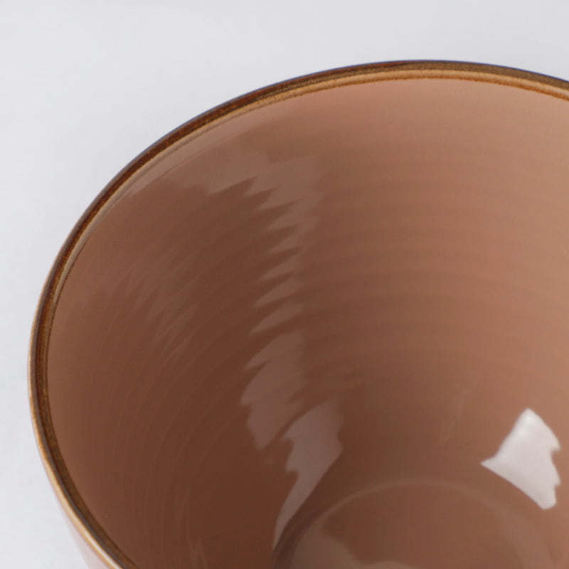 Adora Rimmed Glossy Soup Bowl Pink 550ml - Bowl, soup bowl, ceramic bowl, snack bowls, curry bowl, popcorn bowls | Bowls for dining table & home decor