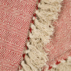 Chevron Cotton Throw Red