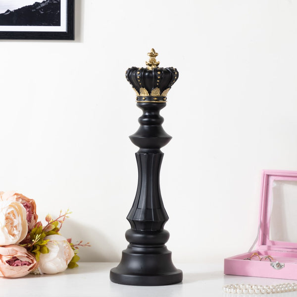 Chess King Showpiece Black 15 Inch - Showpiece | Home decor item | Room decoration item