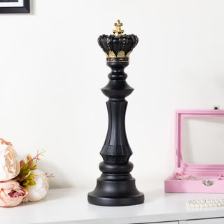 Chess King Showpiece Black 15 Inch
