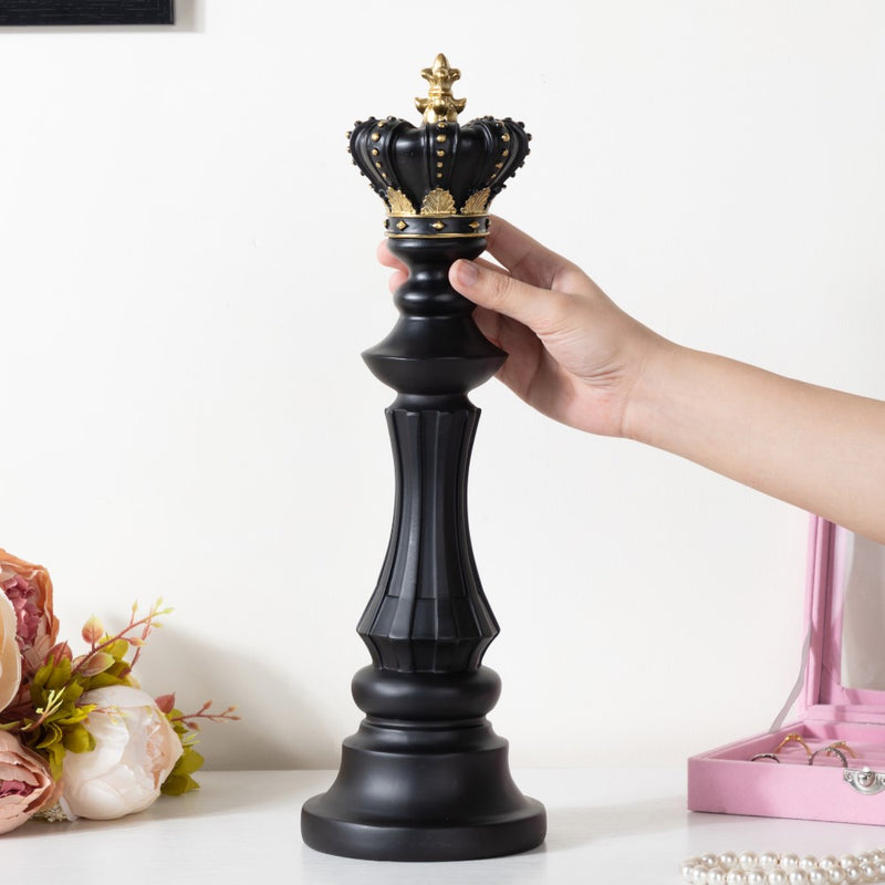 Chess King Showpiece Black 15 Inch - Showpiece | Home decor item | Room decoration item