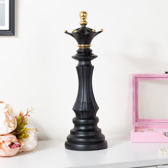 Chess Queen Showpiece Black 14 Inch - Showpiece | Home decor item | Room decoration item