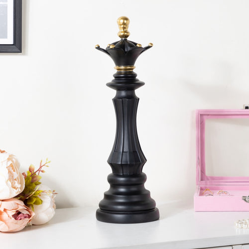 Chess Queen Showpiece Black 14 Inch - Showpiece | Home decor item | Room decoration item