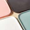 Square Pink Ceramic Dinner Plate - Serving plate, rice plate, ceramic dinner plates| Plates for dining table & home decor