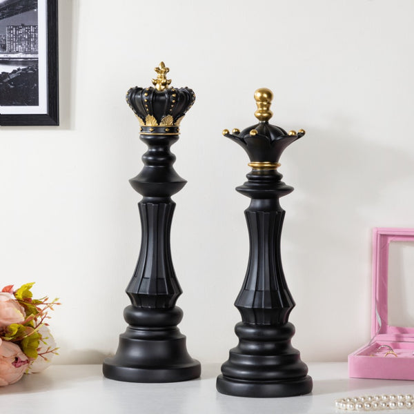 Chess King Showpiece Black 15 Inch - Showpiece | Home decor item | Room decoration item