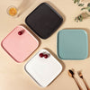 Square Pink Ceramic Dinner Plate - Serving plate, rice plate, ceramic dinner plates| Plates for dining table & home decor