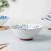 Umai Autumn Floral Ceramic Ramen Bowl Blue And White 900 ml - Soup bowl, ceramic bowl, ramen bowl, serving bowls, salad bowls, noodle bowl | Bowls for dining table & home decor