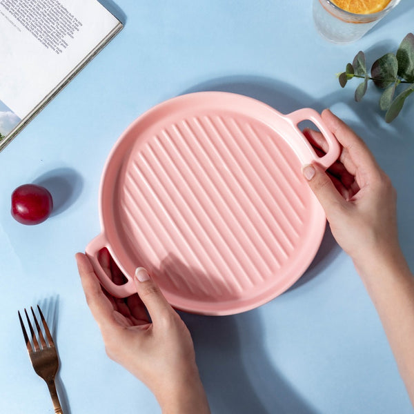 Pink Oven Plate Large
